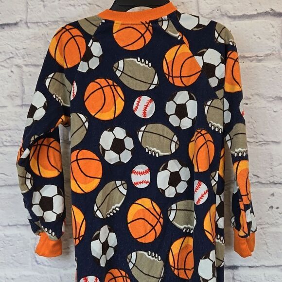 Carter's Boys 4T Sport Blanket Sleeper Footie Onesie Pajama PJ Fleece Sleepwear - Picture 3 of 7